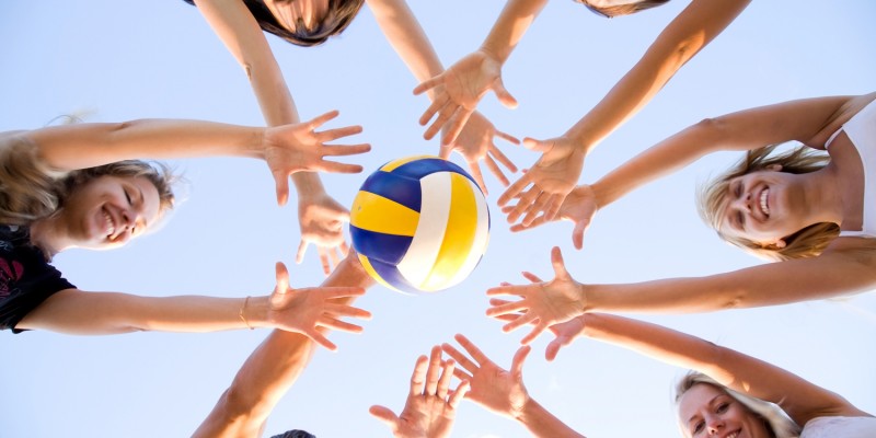 volleyball on the beach